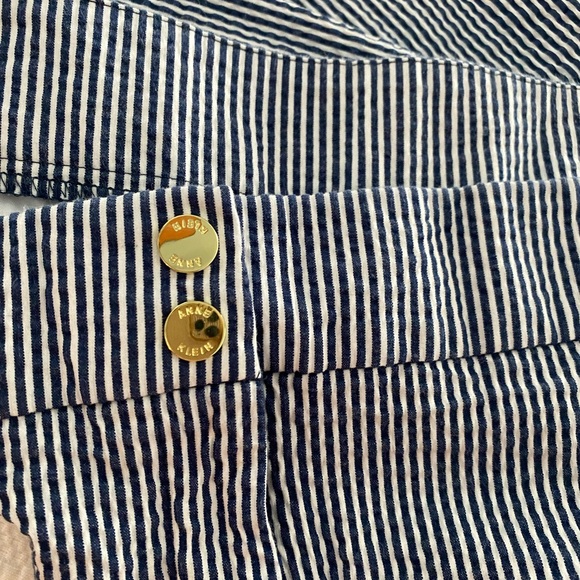 Anne Klein Navy and White Striped pant - Picture 3 of 13